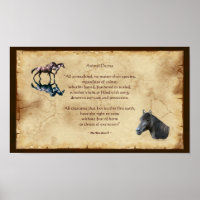 Poème sur les droits des animaux et Poster d'art e