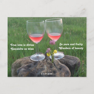 Poème Vin Carte Postale Par Ladee Basset