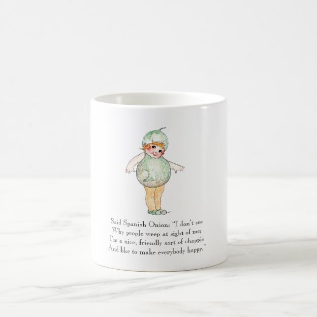 Poème vintage espagnol oignon mignon enfants Mug (Centre)