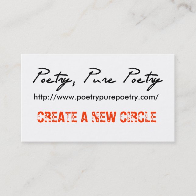 Poésie, cartes pures de baisse de yole de poésie (Devant)