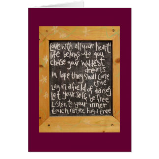 Poésie de tableau noir