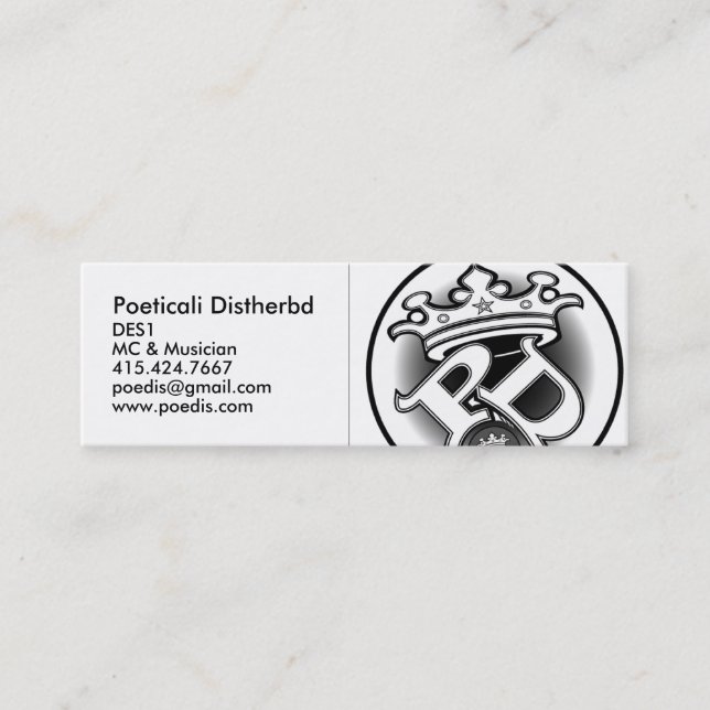 Poeticali Distherbd, carte de MC (Devant)