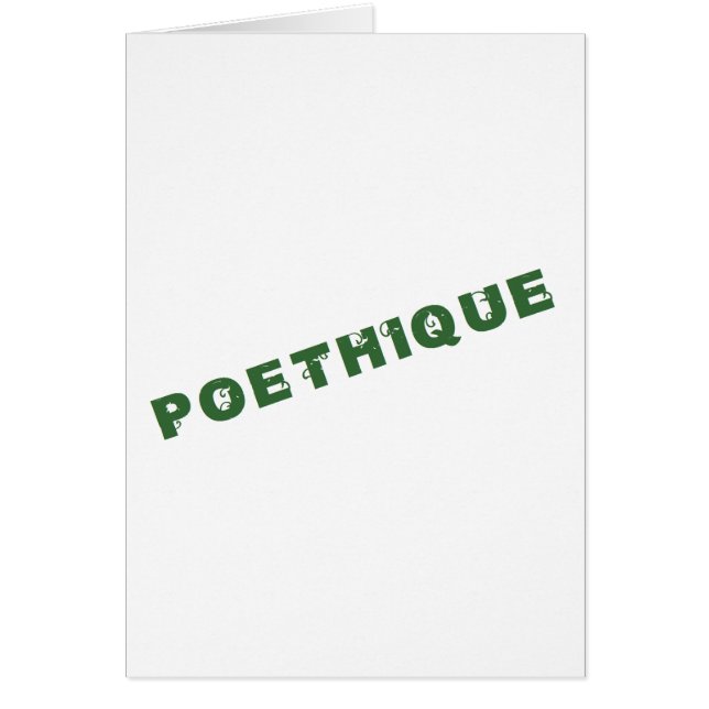 poétique verte (Devant)