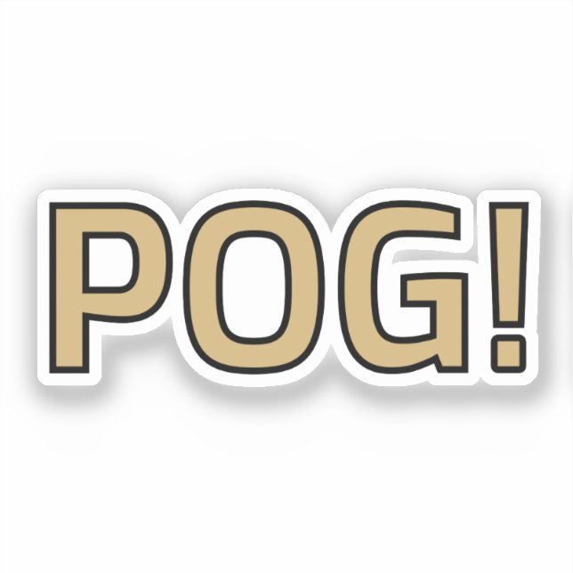 Pog! Text Sticker - Luca Kaneshiro Fan Art (Recto)