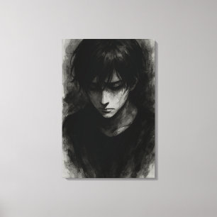 Poids du silence - toile de réflexion encrée