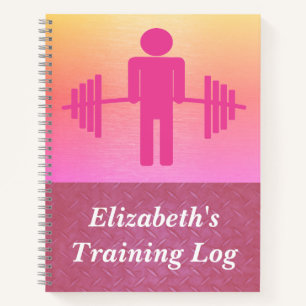 Poids rose Barbell Workout Journal