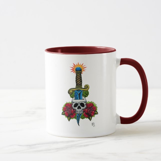 Poignard, crâne, et tasse de roses (Droite)