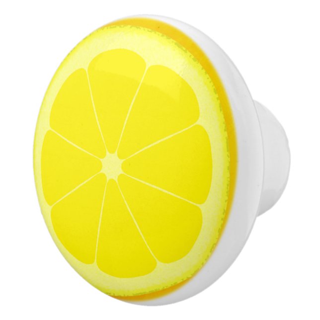 Poignée de bouton de tranche de citron jaune (Droite)