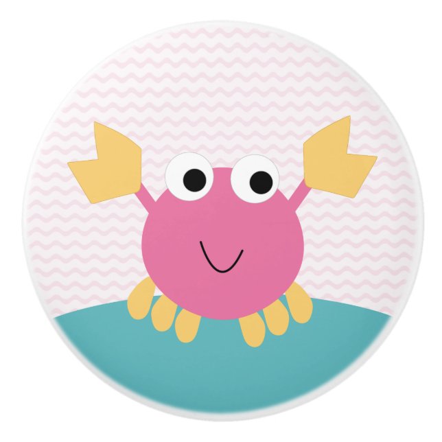 Poignée de mer Crabe Crabe Crabe Tissu Tirer Bouto (Devant)