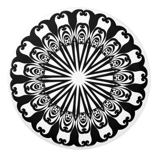 Poignée de meuble à bouton de porte Design Noir et (Devant)