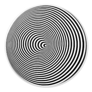 Poignée de meuble à bouton de porte Illusion Noir 