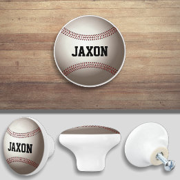 Poignée de meuble à bouton de sport de baseball