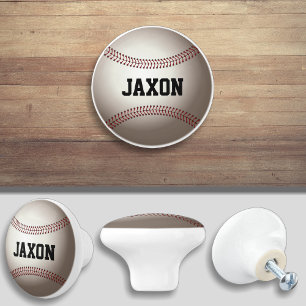 Poignée de meuble à bouton de sport de baseball