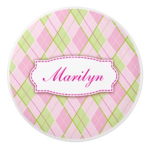 Poignée de poignée en plaid à motif diamant de sty