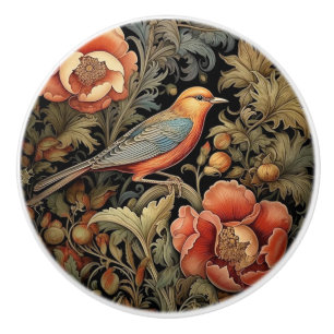 Poignée de porte - Design oiseau Art Nouveau