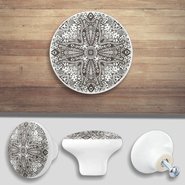 Poignée de porte en céramique Art Ink (Créateur téléchargé)