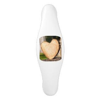 Poignée De Porte En Céramique coeur en bois