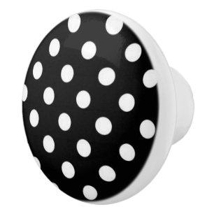 Poignée de porte en céramique Polka Dot