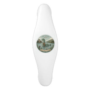 Poignée De Porte En Céramique Restez Curieux Cozy Cryptide Nessie Monstre du Loc