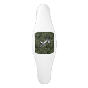 Poignée De Porte En Céramique Sagittarius Zodiac Sign on Woodland Camouflage