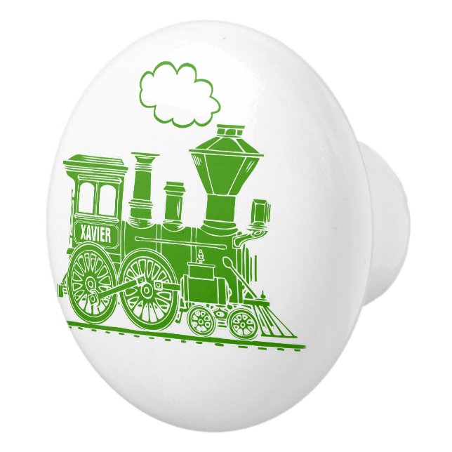 Poignée de porte en forme de train à vapeur vert p (Droite)