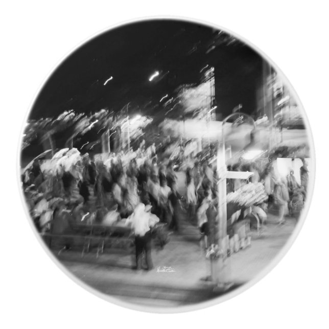 Poignée de porte noir et blanc photo abstraite (Devant)