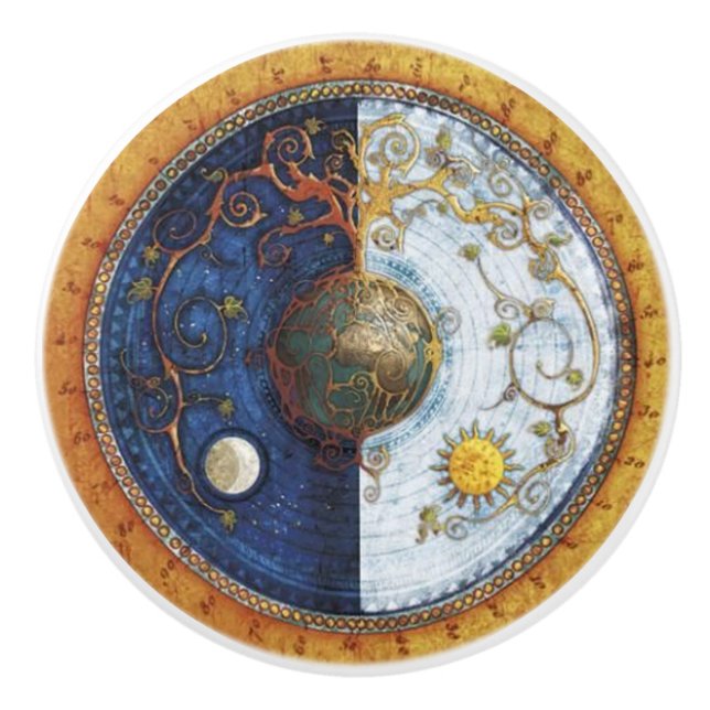 Poignée de porte ou de tiroir de style celtique (Devant)