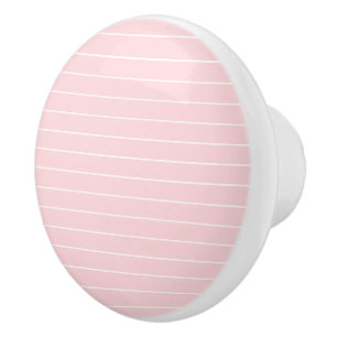 Poignée de porte rayée rose et blanc