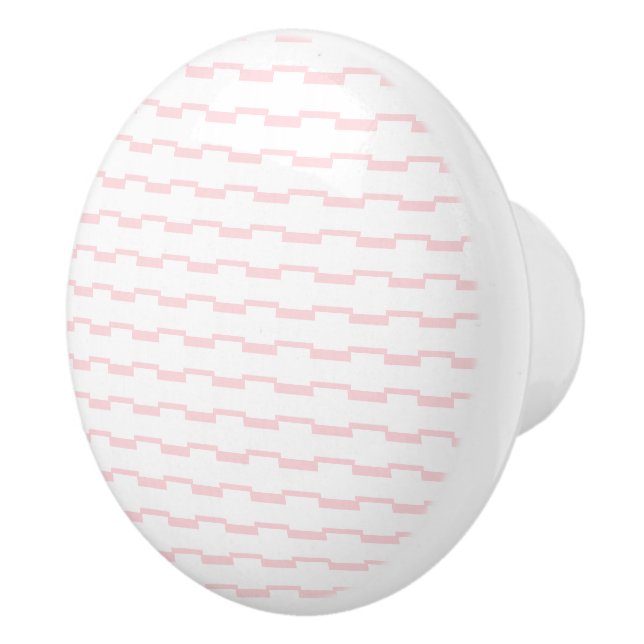 Poignée de porte rayée rose et blanc (Droite)