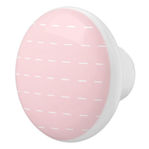 Poignée de porte rayée rose et blanc