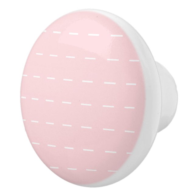 Poignée de porte rayée rose et blanc (Droite)