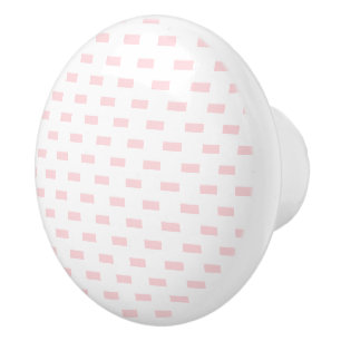 Poignée de porte rose et blanche à carreaux carrée