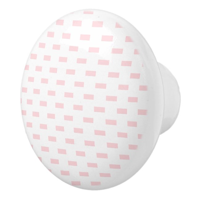 Poignée de porte rose et blanche à carreaux carrée (Droite)
