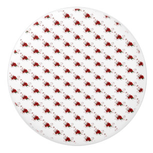 Poignée de porte Rose rouge florale