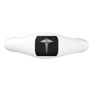 Poignée De Tiroir En Céramique Chrome Comme Caduceus Symbole Médicale Décor noir