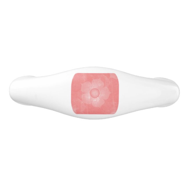 Poignée De Tiroir En Céramique Floral rose (Devant)