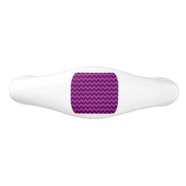 Poignée De Tiroir En Céramique Paillettes Zig Zag Violet (Devant)