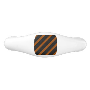Poignée De Tiroir En Céramique Rayures orange et noir Paillettes
