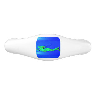 Poignée De Tiroir En Céramique sirène verte natant