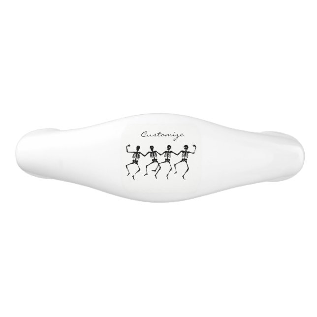 Poignée De Tiroir En Céramique Skeletons dansants Halloween Thunder_Cove (Devant)