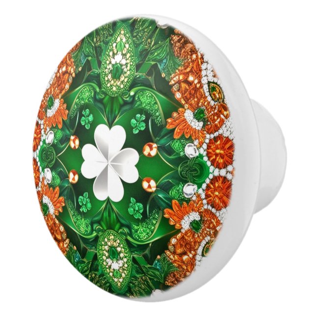 Poignée en céramique avec couleurs design irlandai (Droite)