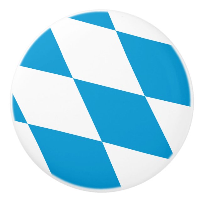 Poignée en céramique avec drapeau de Bavière (Devant)