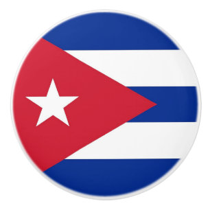 Poignée en céramique avec drapeau de Cuba