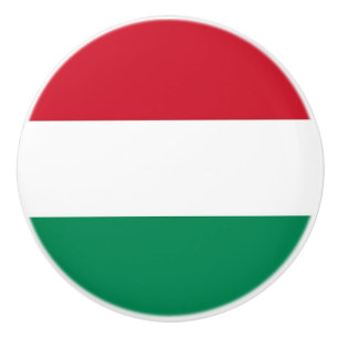 Poignée en céramique avec drapeau de Hongrie