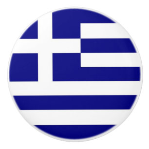 Poignée en céramique avec drapeau de la Grèce
