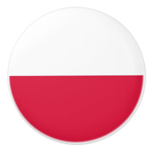 Poignée en céramique avec drapeau de Pologne