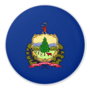 Poignée en céramique avec drapeau de Vermont State