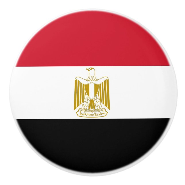 Poignée en céramique avec drapeau d'Egypte (Devant)
