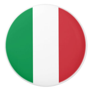 Poignée en céramique avec drapeau d'Italie