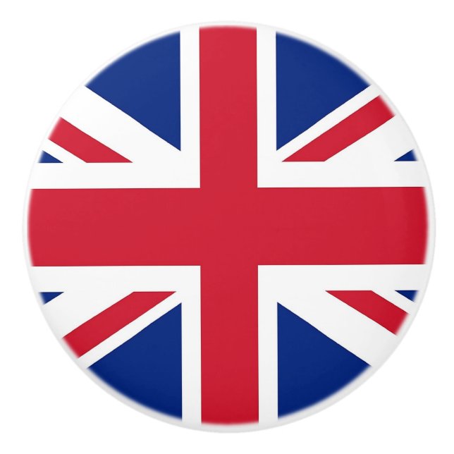 Poignée en céramique avec drapeau du Royaume-Uni (Devant)